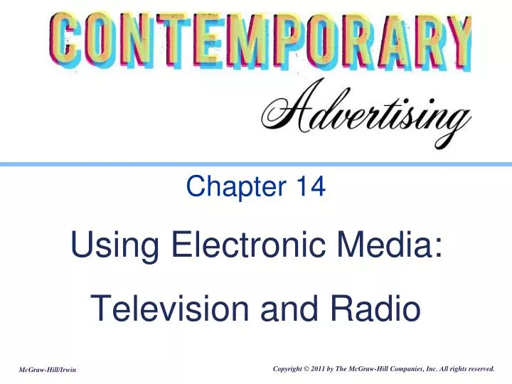 chapter 14 using electronic media television and radio n.
