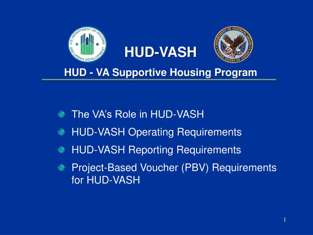 PPT HUDVASH HUD VA Supportive Housing Program PowerPoint