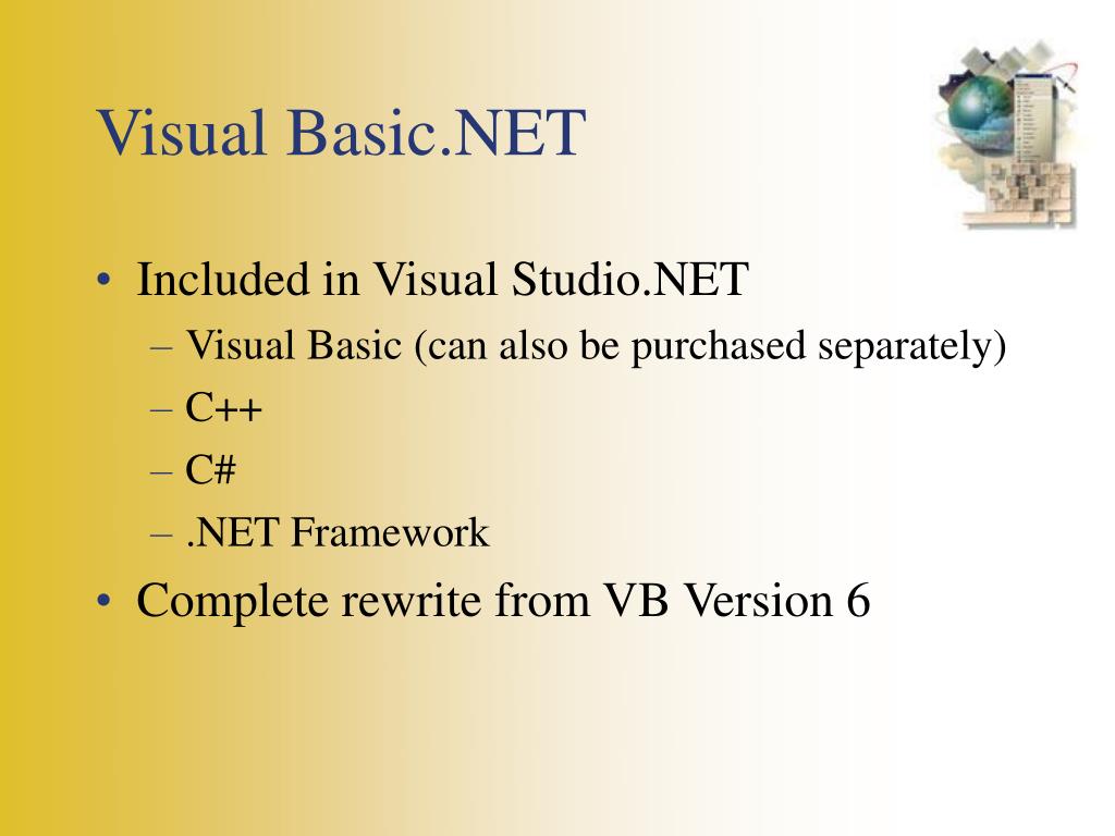 PPT - Introduction To Visual Basic.NET PowerPoint Presentation, Free ...