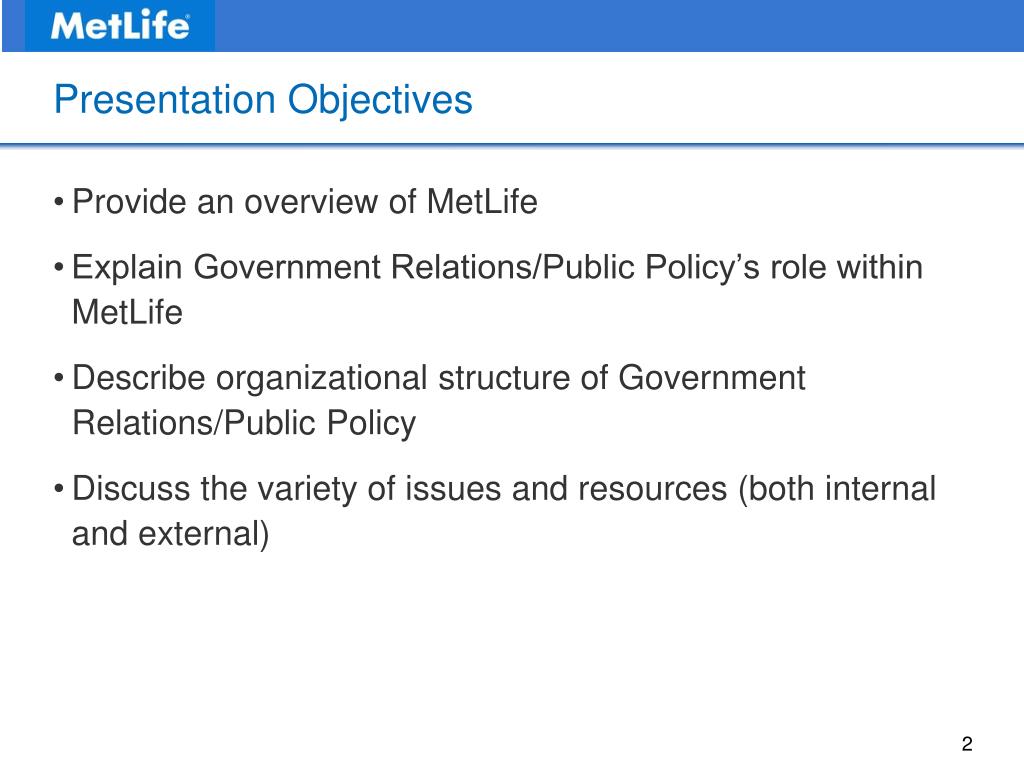 Metlife Organizational Chart