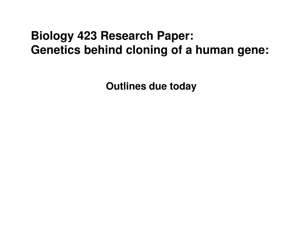interesting research papers genetics