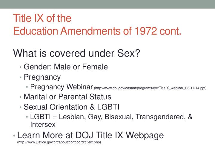 title ix amendment essay Title ix of the education amendments of 1972 is the landmark legislation that bans a brief summary of the school and program responsibilities under title ix. title ix amendment essay Title ix of the education amendments of 1972 is the landmark legislation that bans a brief summary of the school and program responsibilities under title ix.