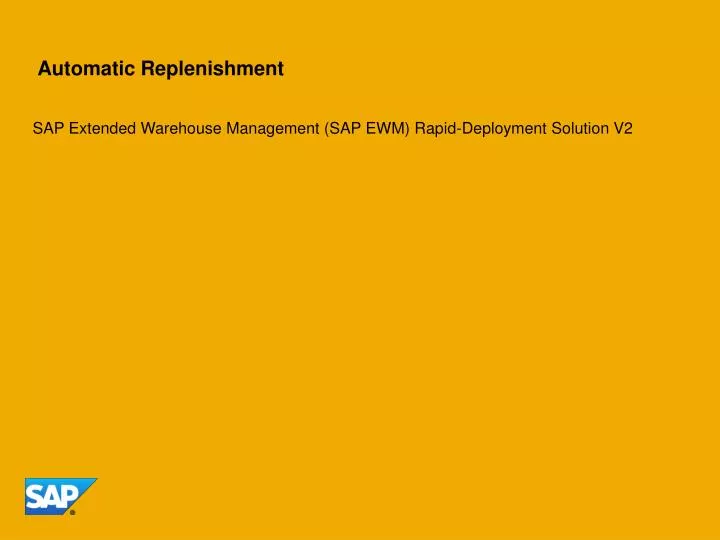 PPT Automatic Replenishment PowerPoint Presentation, free download