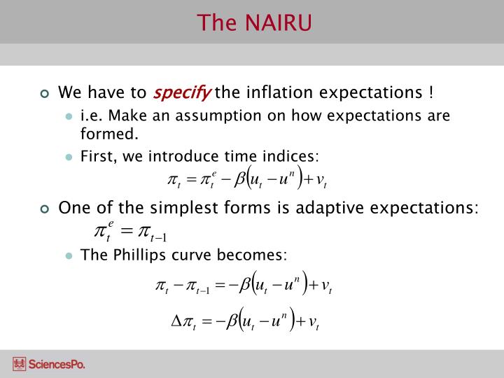 PPT The Phillips curve, the NAIRU and the role of expectations