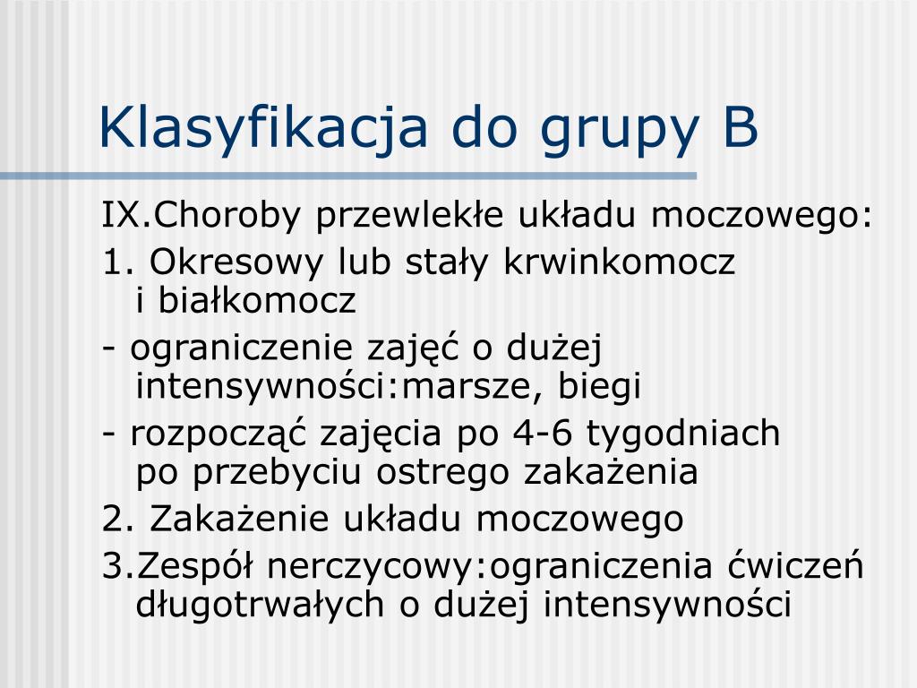 Klasyfikacja W Szkole Ponadgimnazjalnej Do Grupy Wf PPT - Rodzaje grup na zajęciach wychowania fizycznego PowerPoint