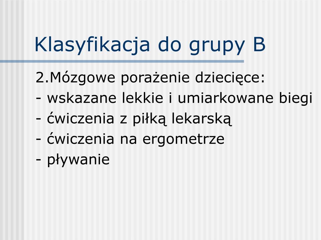 Klasyfikacja W Szkole Ponadgimnazjalnej Do Grupy Wf PPT - Rodzaje grup na zajęciach wychowania fizycznego PowerPoint