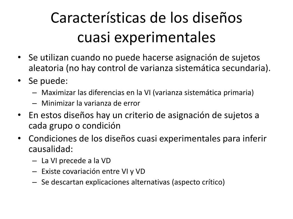 estudio cuasi experimental definicion