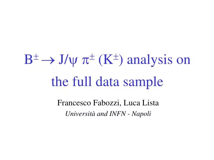 b j y p k analysis on the full data sample n.