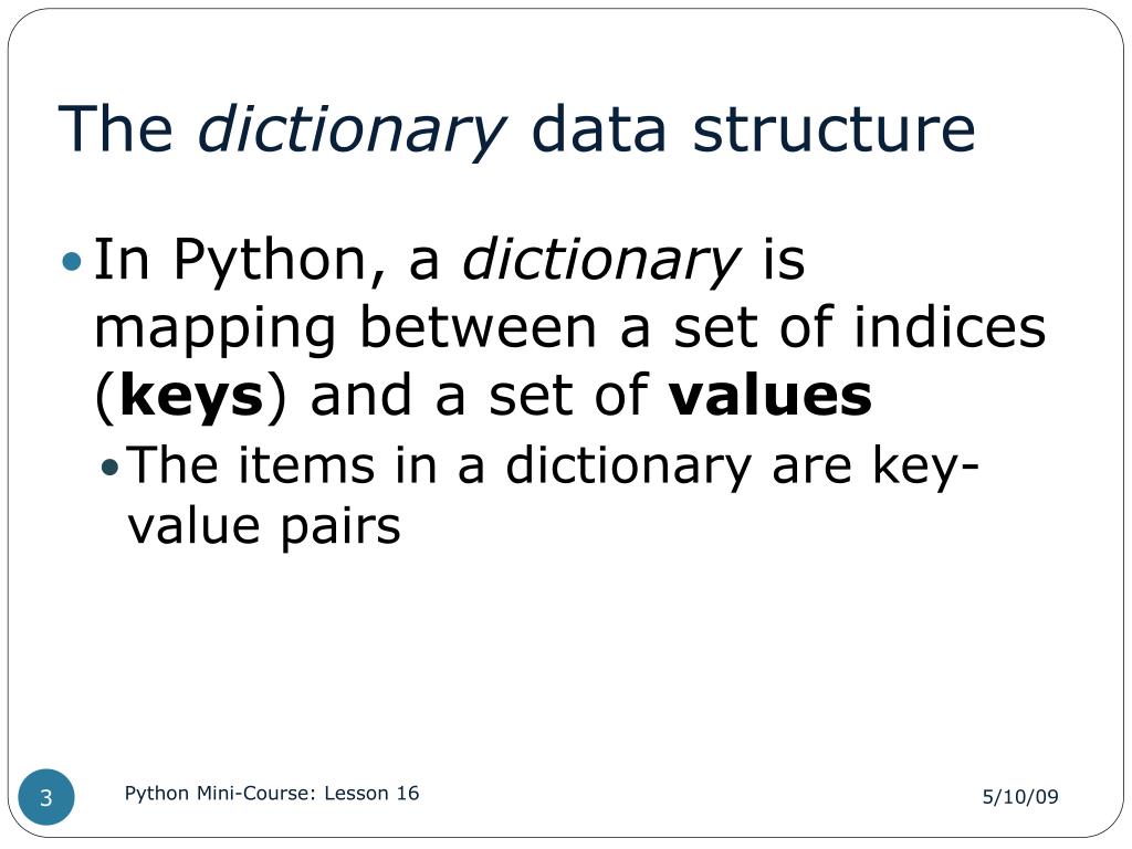 PPT - Lesson 16 Dictionaries PowerPoint Presentation, free download ...