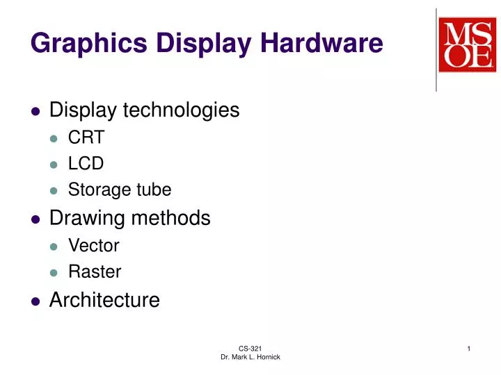 PPT - Graphics Display Hardware PowerPoint Presentation, free download ...