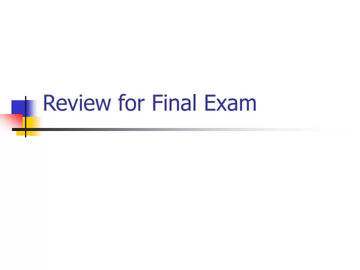 review for final exam n.