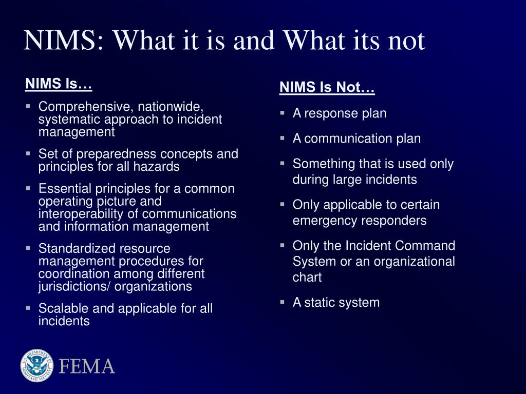 PPT National Incident Management System (NIMS) Overview PowerPoint PPT National Incident Management System (NIMS) Overview PowerPoint