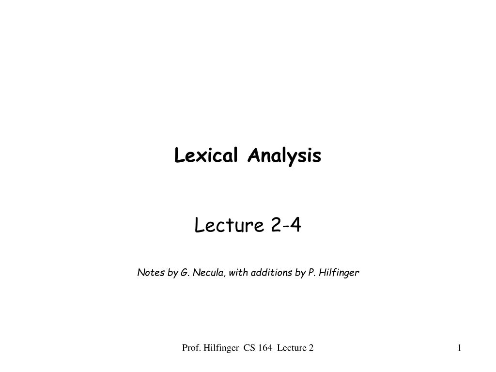 PPT - Lexical Analysis PowerPoint Presentation, Free Download - ID:3219443