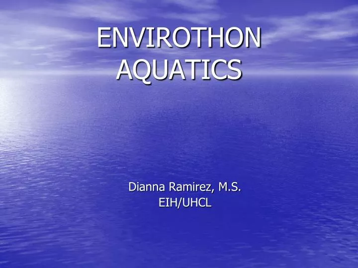 envirothon aquatics n.