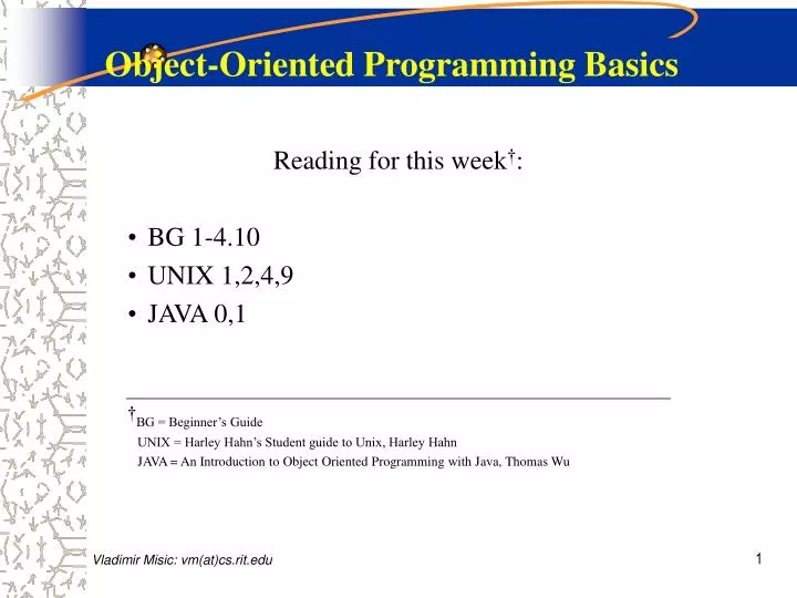 PPT - Object-Oriented Programming Basics PowerPoint Presentation, free ...