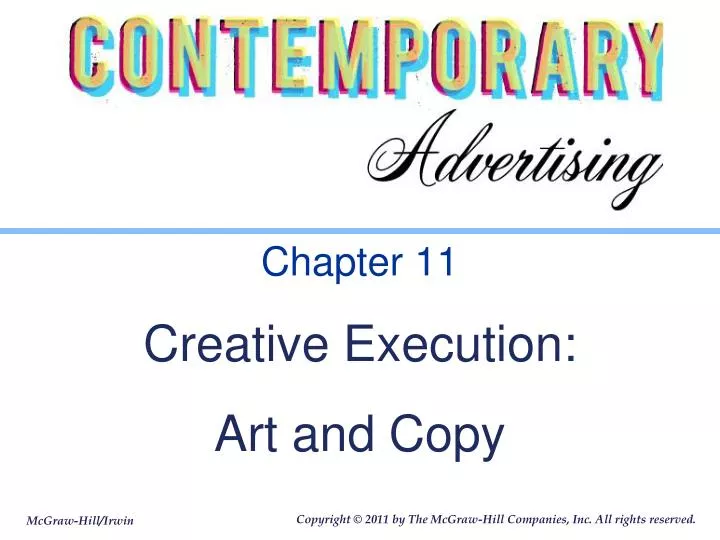 chapter 11 creative execution art and copy n.