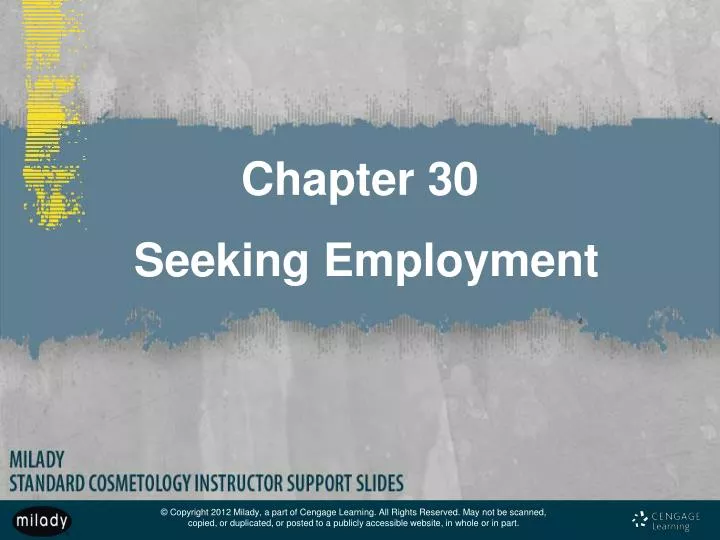 PPT Chapter 30 Seeking Employment PowerPoint Presentation