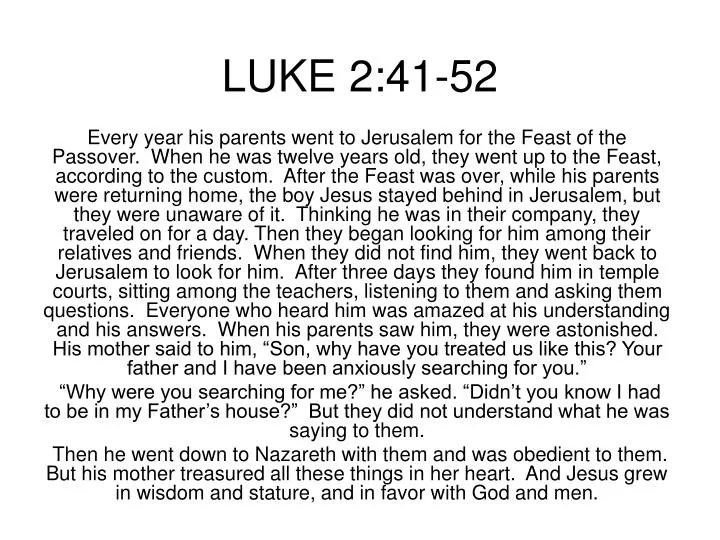 PPT LUKE 2 41 52 PowerPoint Presentation Free Download ID 3224233 ppt-luke-2-41-52-powerpoint-presentation-free-download-id-3224233