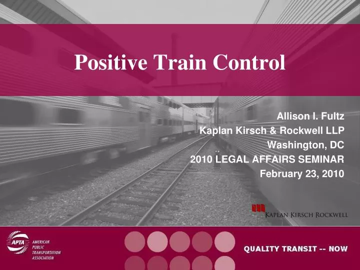 PPT - Positive Train Control PowerPoint Presentation, free download ...