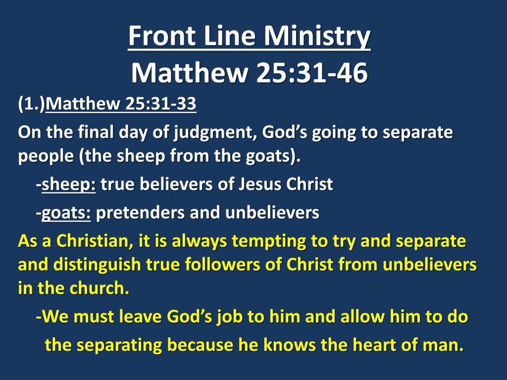 PPT Front Line Ministry Matthew 25 31 46 PowerPoint Presentation ppt-front-line-ministry-matthew-25-31-46-powerpoint-presentation