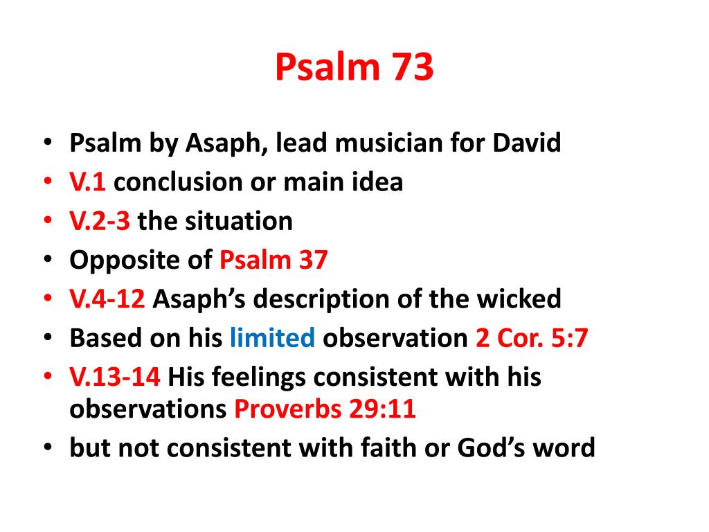 PPT Psalm 73 PowerPoint Presentation Free Download ID 3225598