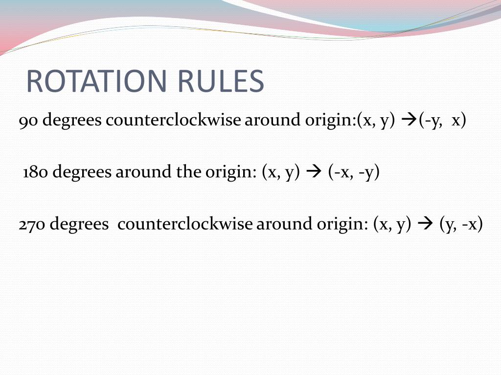 90 clockwise rotation rule 90 clockwise rotation rule