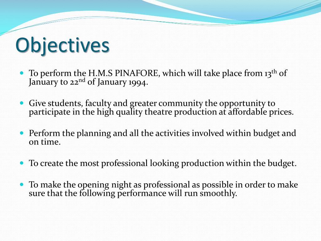 case study presentation objectives