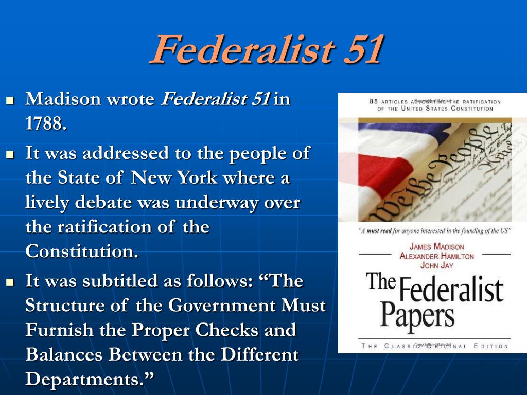 the federalist papers no 51