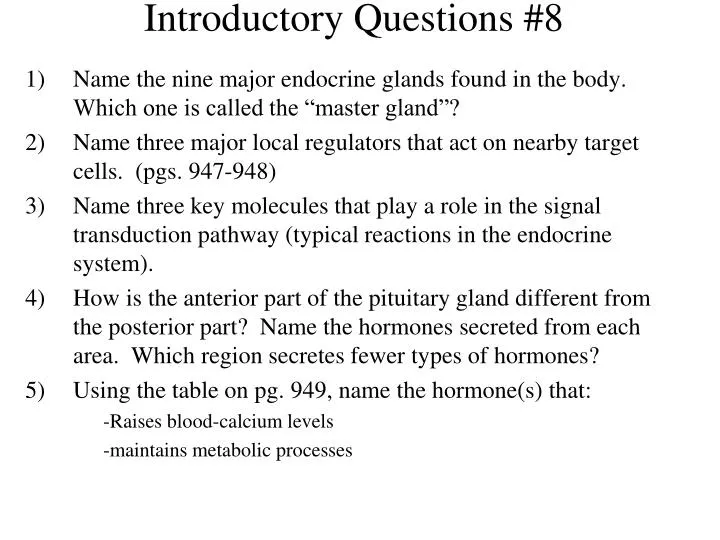 introductory questions 8 n.