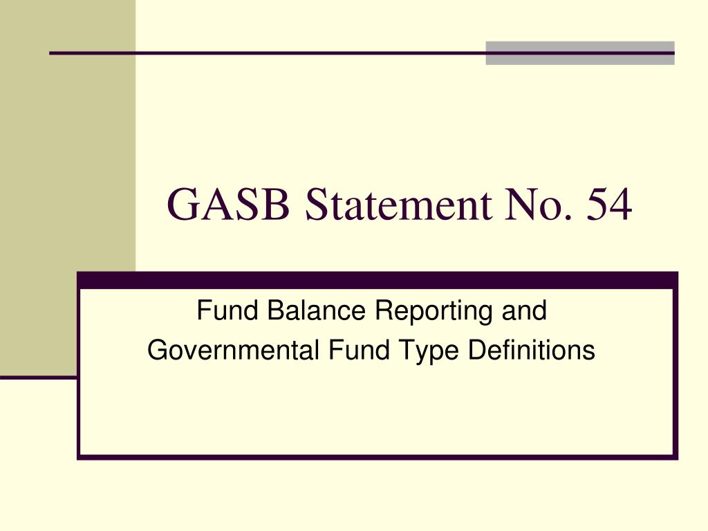 gasb presentation of financial statements