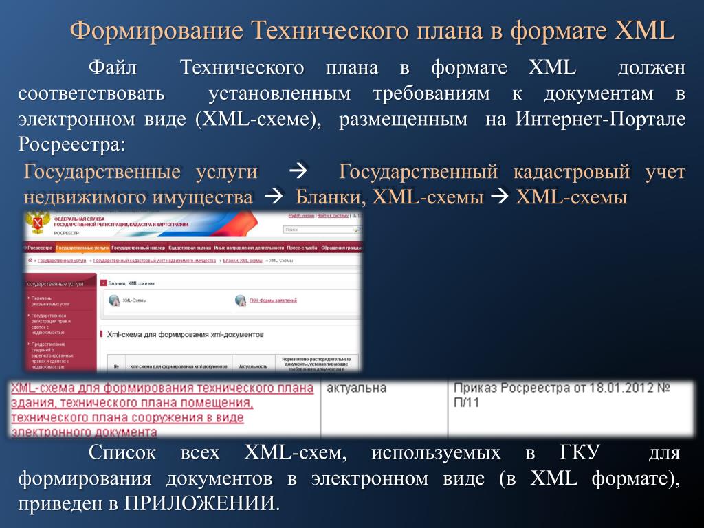 Xml схема технический план росреестр