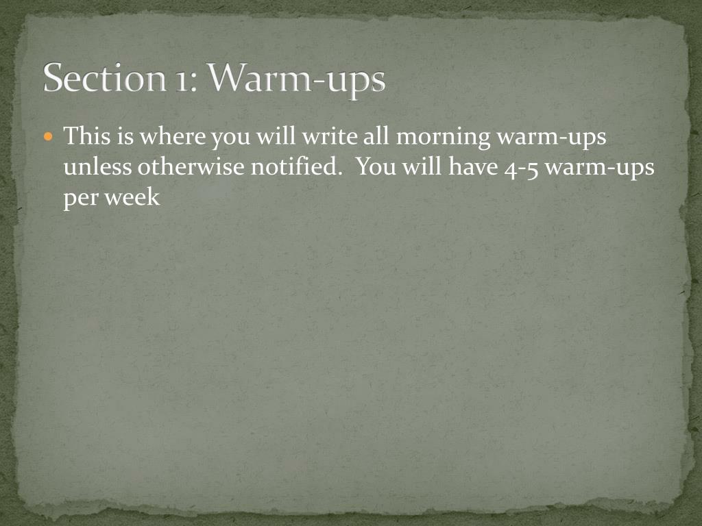 PPT - Section 1: Warm-ups PowerPoint Presentation, Free Download - ID ...