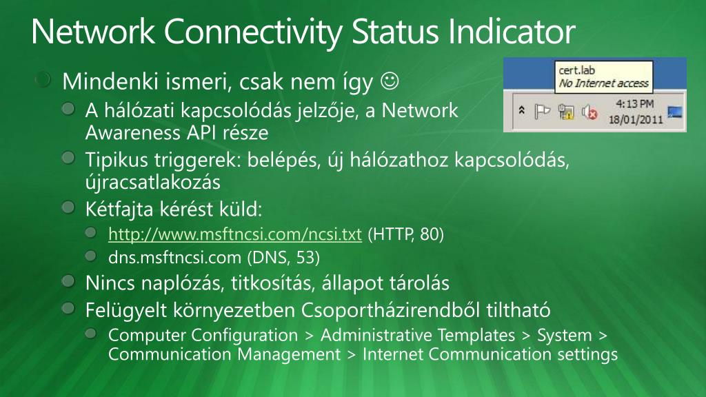 PPT - Hálózatkezelési újdonságok Windows 7 / R2 PowerPoint Presentation ...