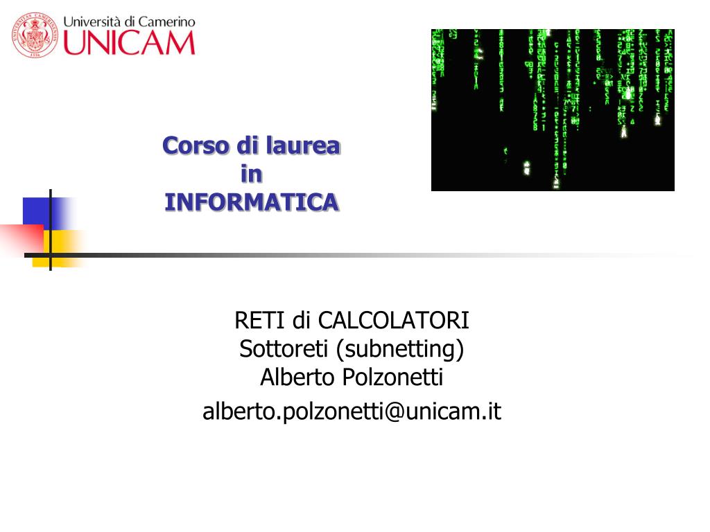 PPT - Corso di laurea in INFORMATICA PowerPoint Presentation, free download  - ID:3228613