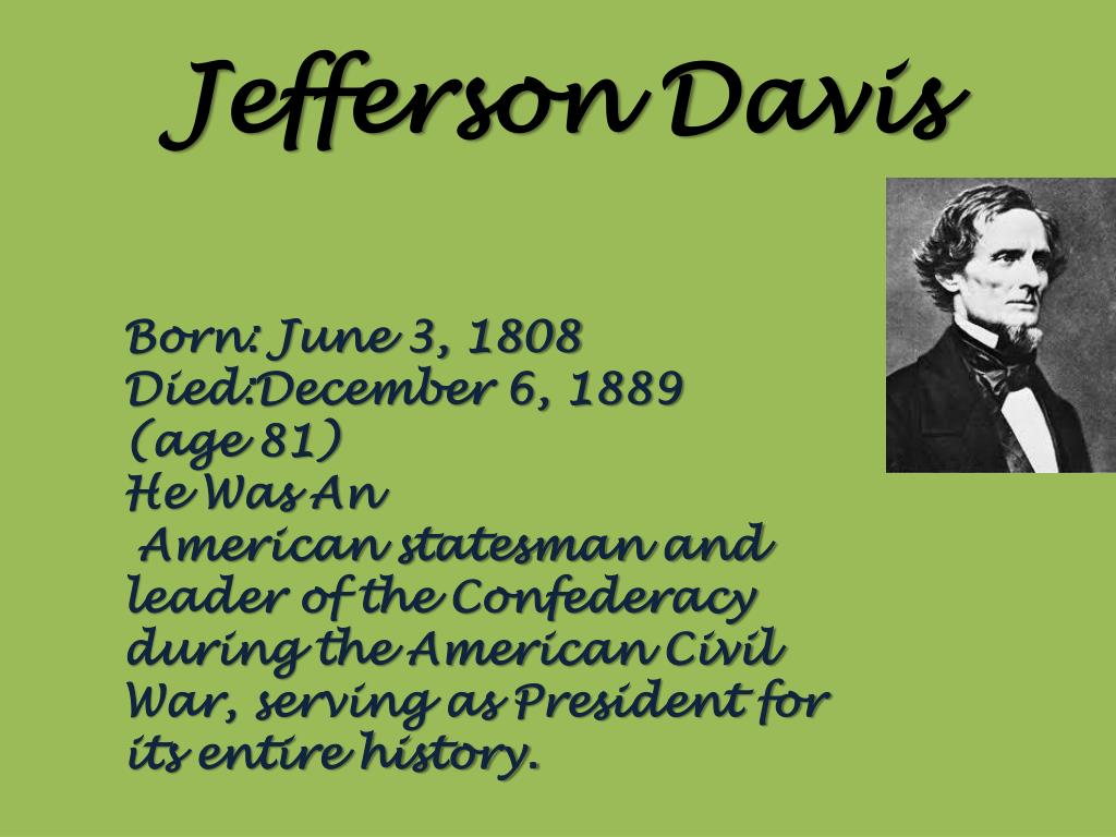 PPT - Important People In The Civil War PowerPoint Presentation, free ...