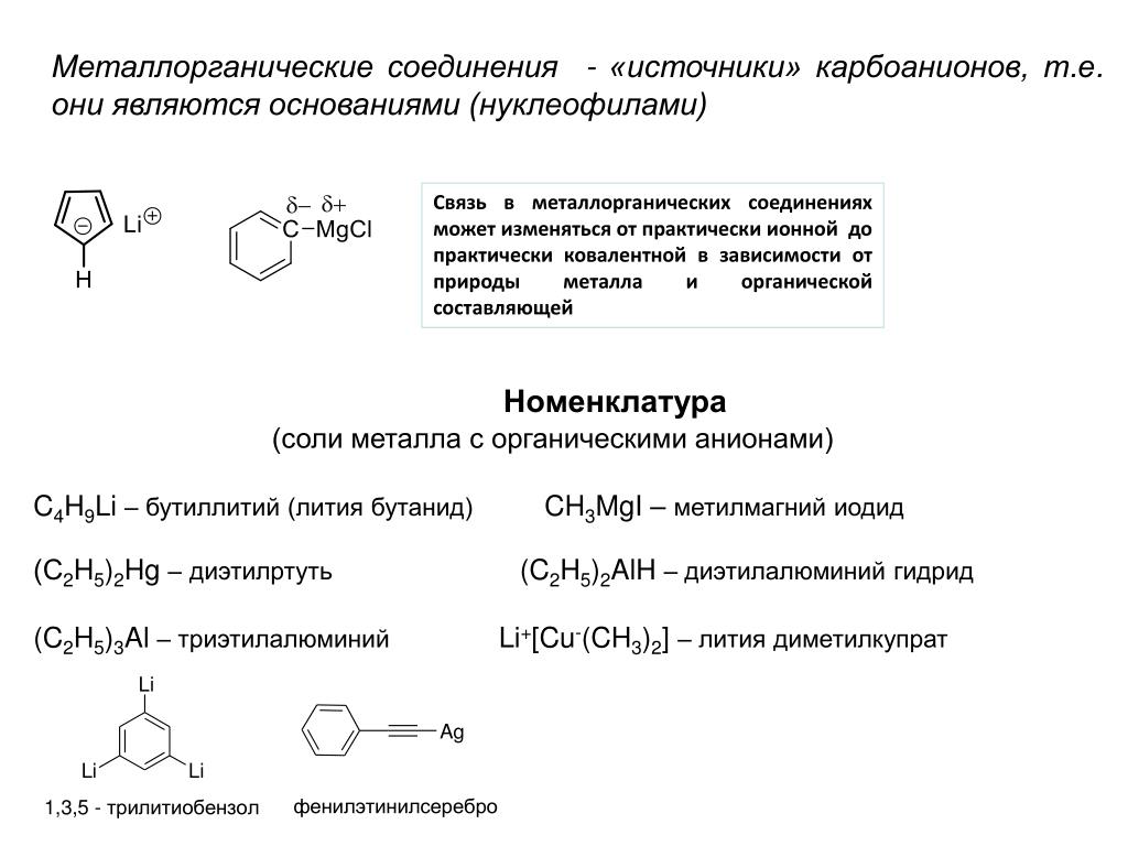 Соединения источников. Металлорганические соединения переходных металлов. Металлоорганические соединения нуклеофил. Металлорганические соединения основное. Строение металлорганических соединений.