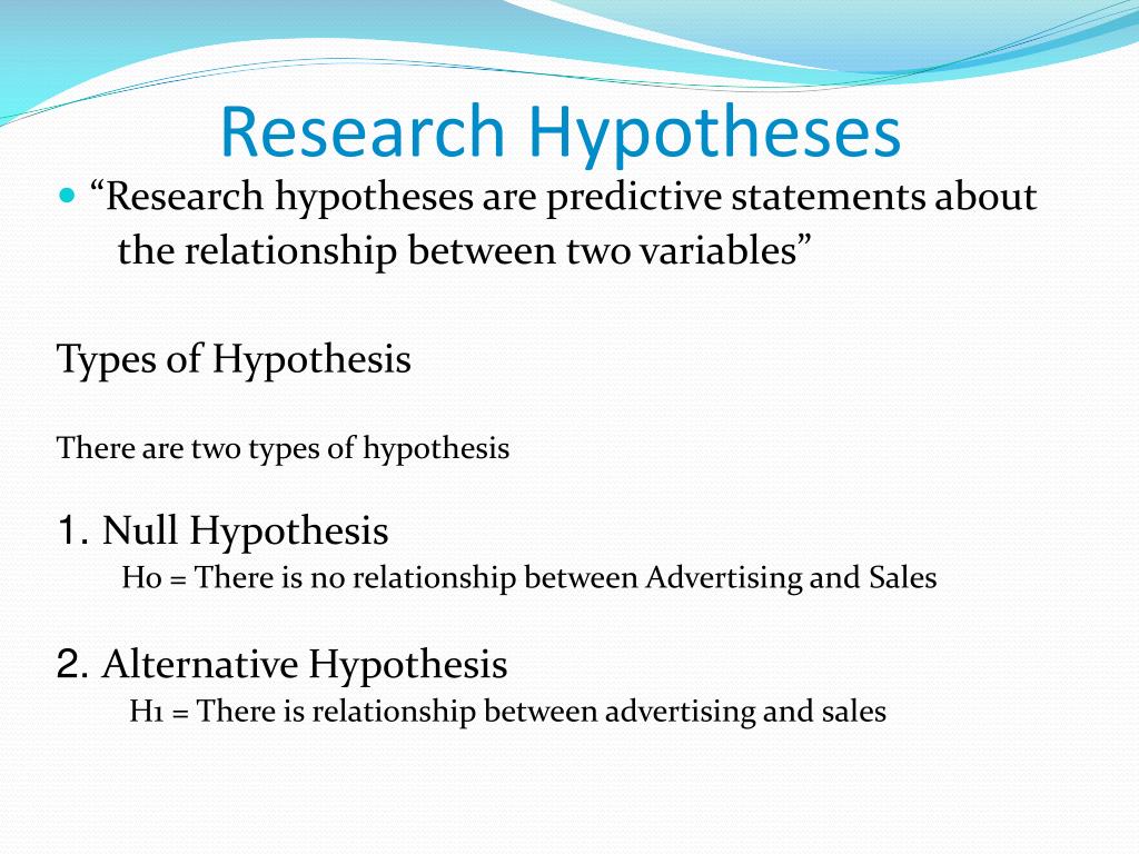 research hypothesis in quantitative