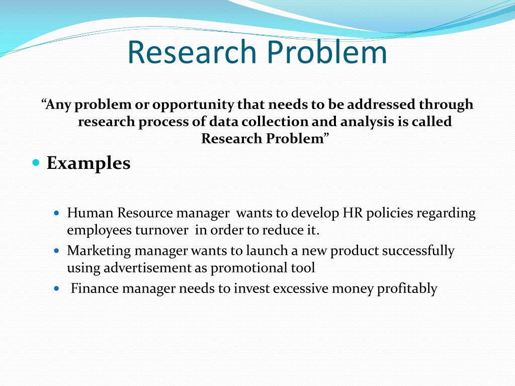 research problem example quantitative