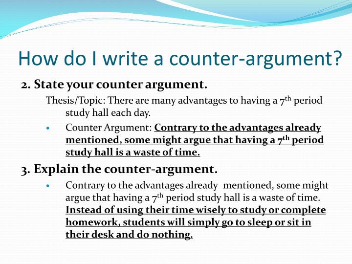 how to write an argumentative essay with a counter argument