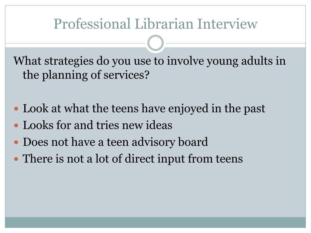 PPT - Enhancing Young Adult Library Services: Current Insights and ...