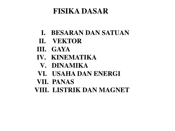 Ppt Besaran Dan Satuan Vektor Gaya Kinematika Dinamika Usaha Dan Energi Panas Powerpoint Presentation Id 3233935