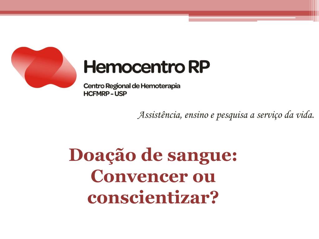 Hemocentro RP traz uma página em seu site para que os doadores possam  acessar o estoque de sangue atualizado.