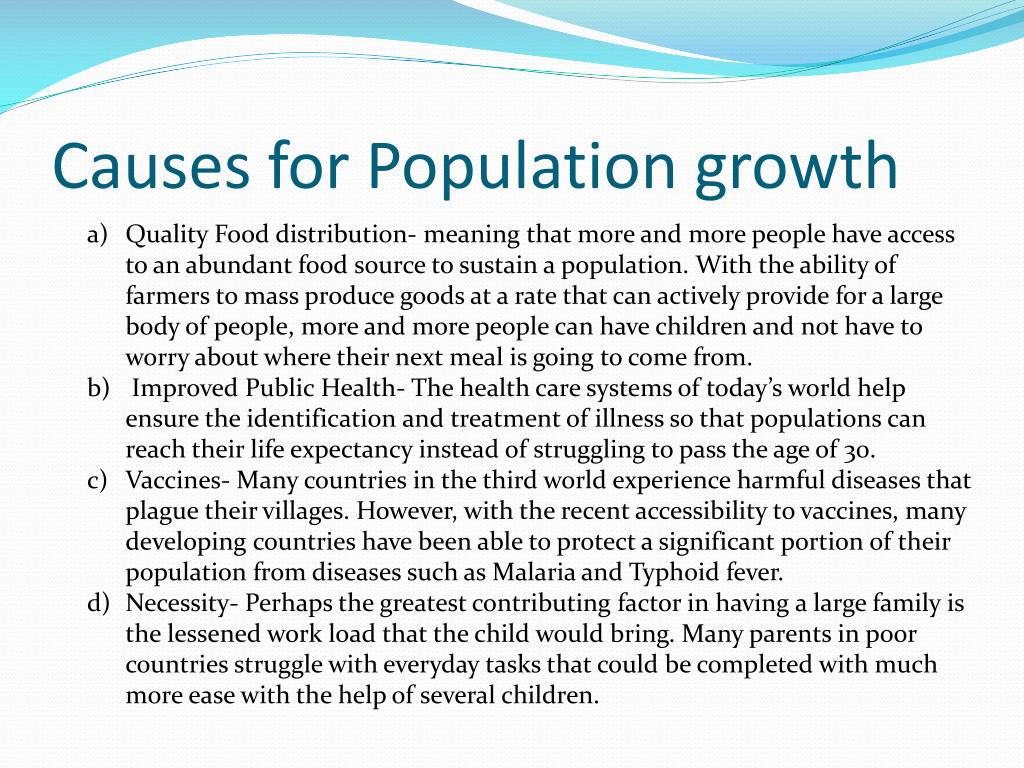 hypothesis of population growth