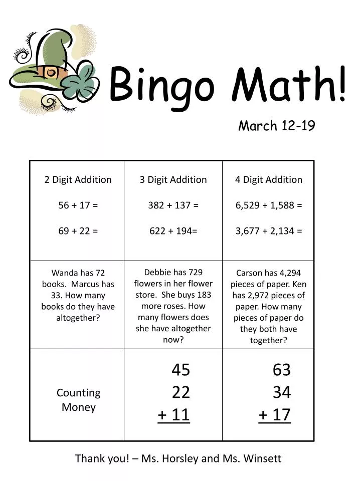 Ppt - Bingo Math! Powerpoint Presentation, Free Download - Id:3235949