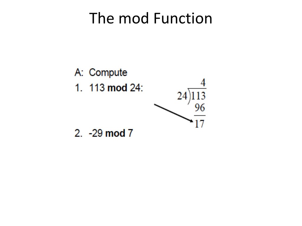 Mod function