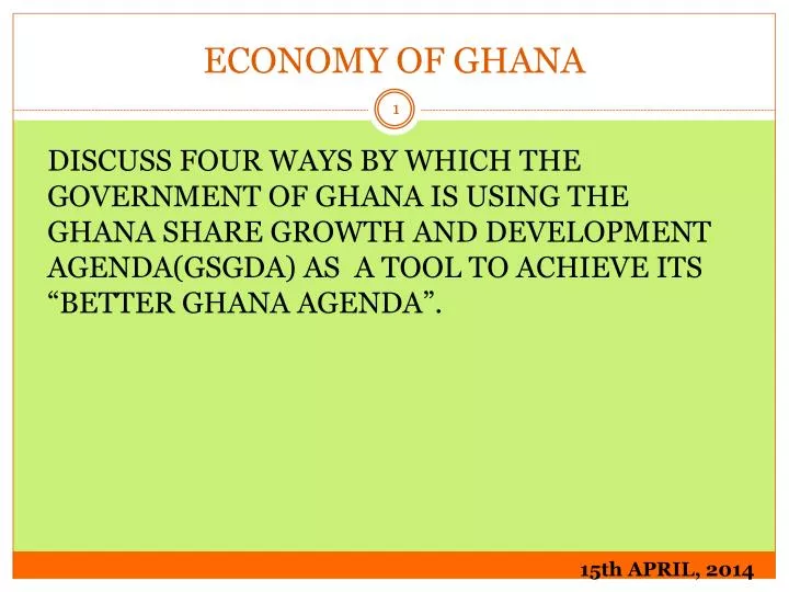 PPT ECONOMY OF GHANA PowerPoint Presentation, free download ID3236303