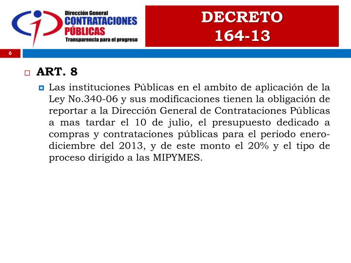 decreto 164-13