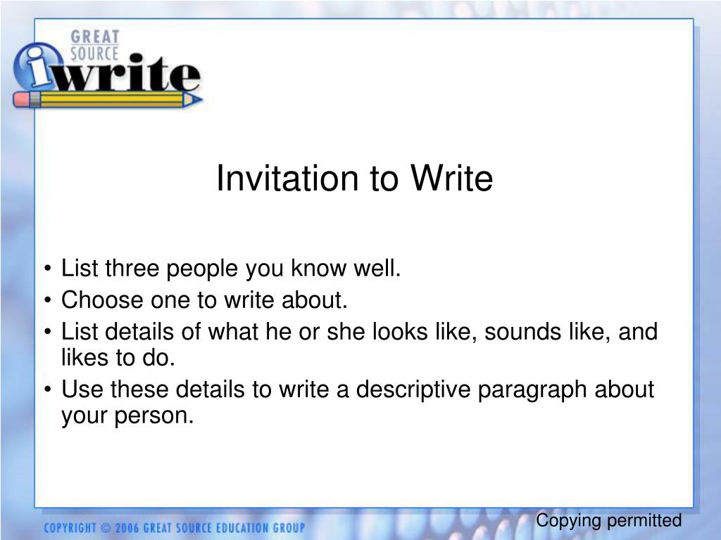 PPT - Descriptive Writing PowerPoint Presentation, free download - ID