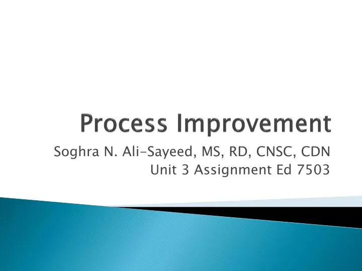 process improvement n.