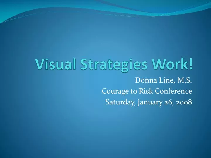 visual strategies work n.
